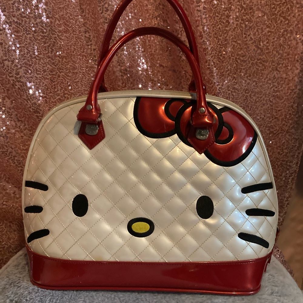 Loungefly loves hello kitty quilted satchel bag
